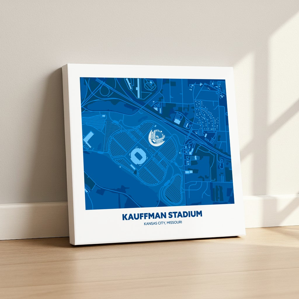 Kauffman Stadium - City Map Dark