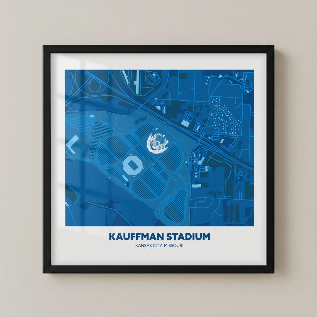 Kauffman Stadium - City Map Dark