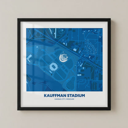 Kauffman Stadium - City Map Dark