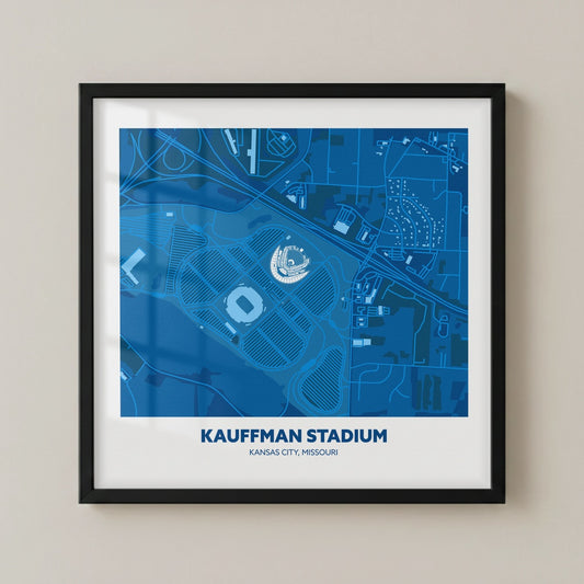 Kauffman Stadium - City Map Dark