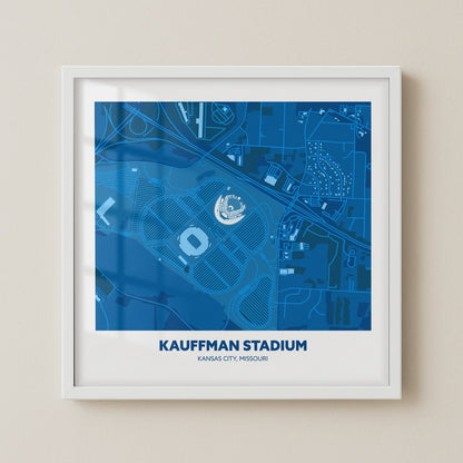 Kauffman Stadium - City Map Dark