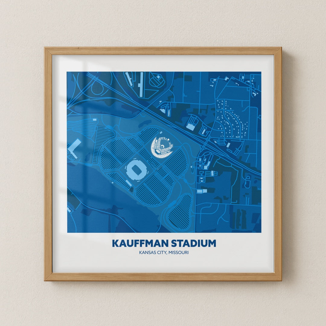 Kauffman Stadium - City Map Dark