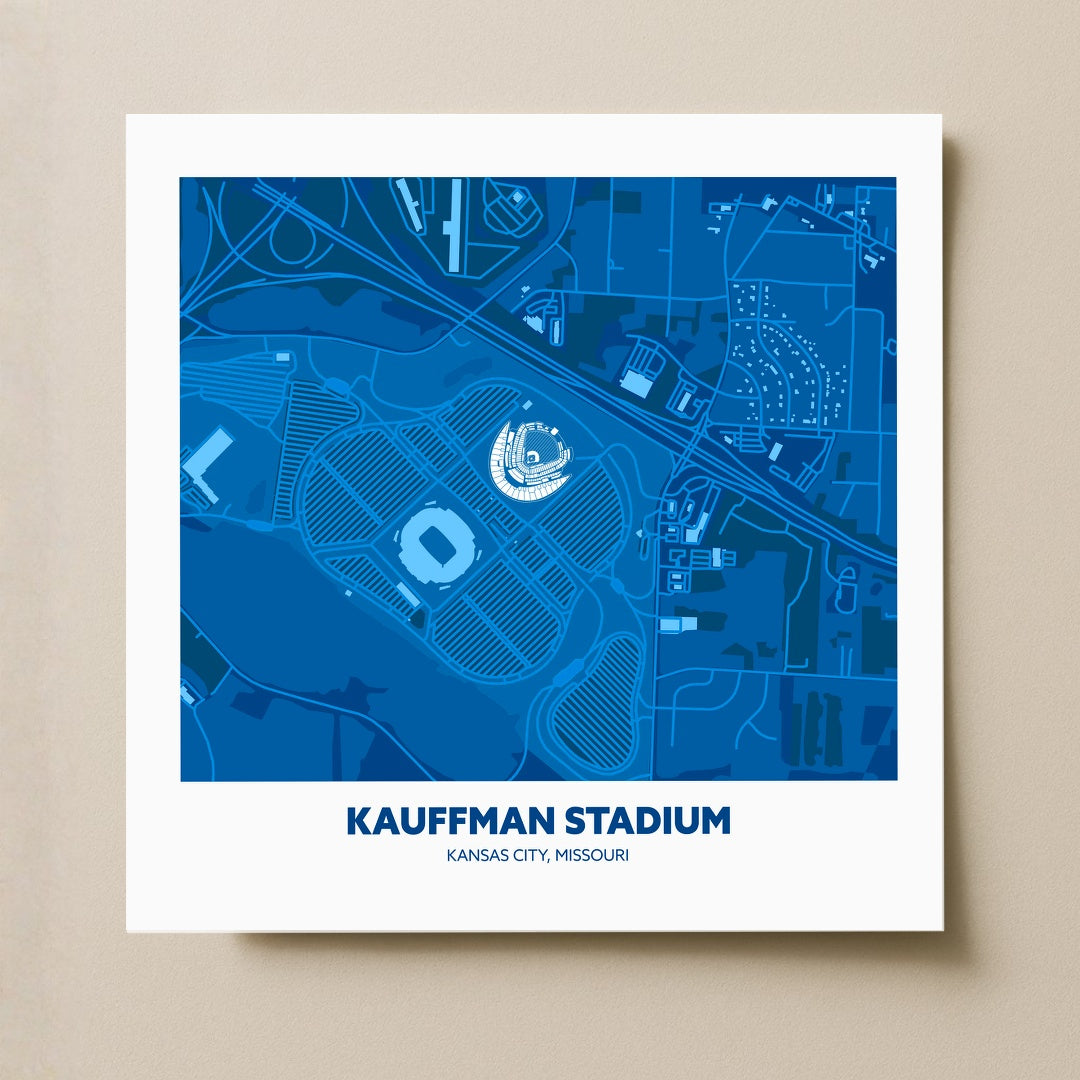 Kauffman Stadium - City Map Dark