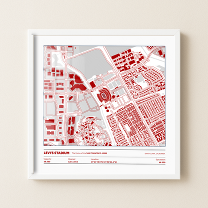 Levi's Soccer Stadium - City Map Light