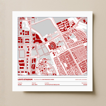 Levi's Soccer Stadium - City Map Light