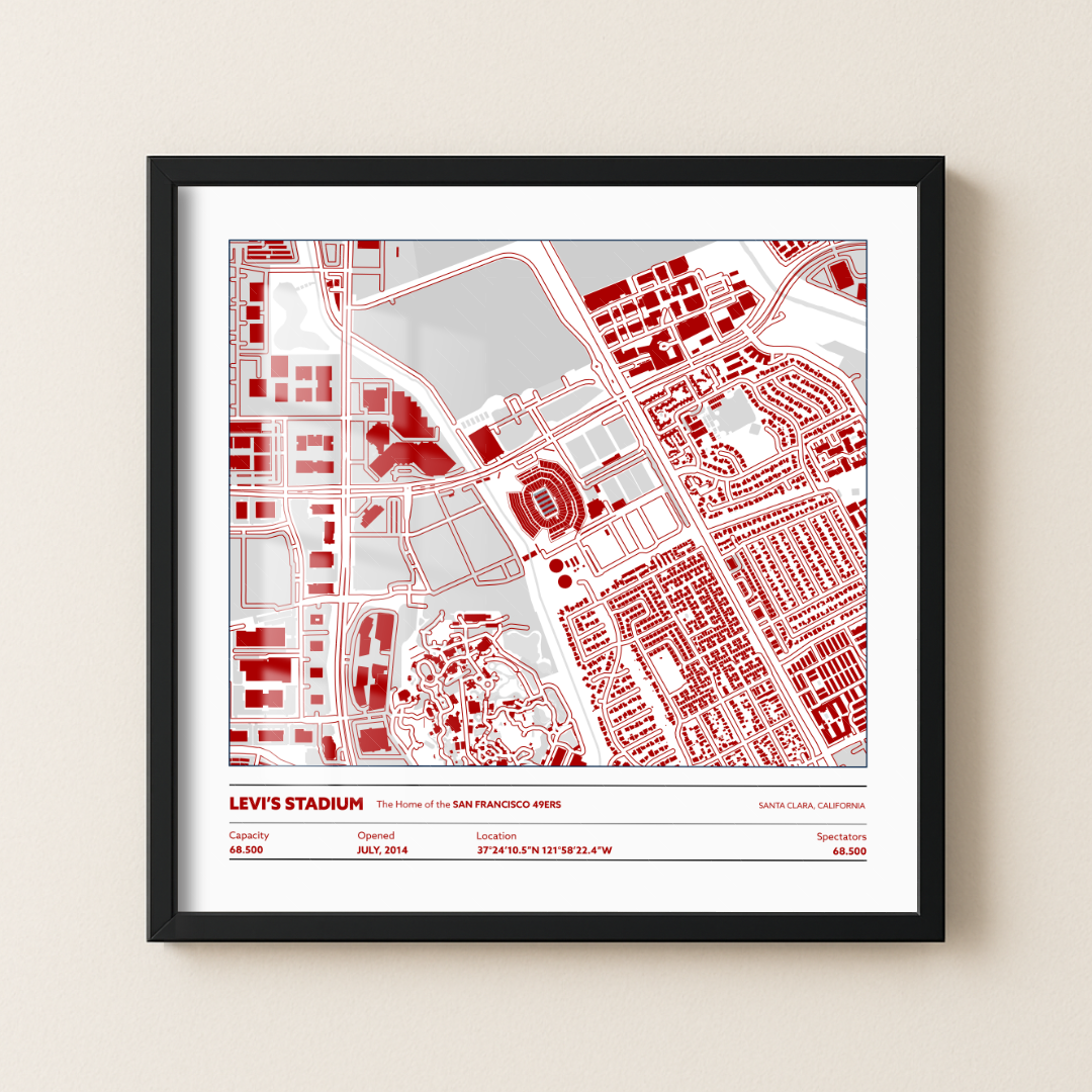 Levi's Soccer Stadium - City Map Light