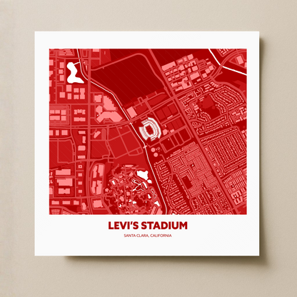 Levi's Soccer Stadium - City Map Dark