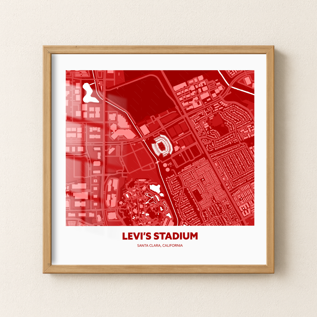 Levi's Soccer Stadium - City Map Dark