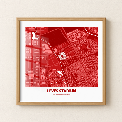 Levi's Soccer Stadium - City Map Dark