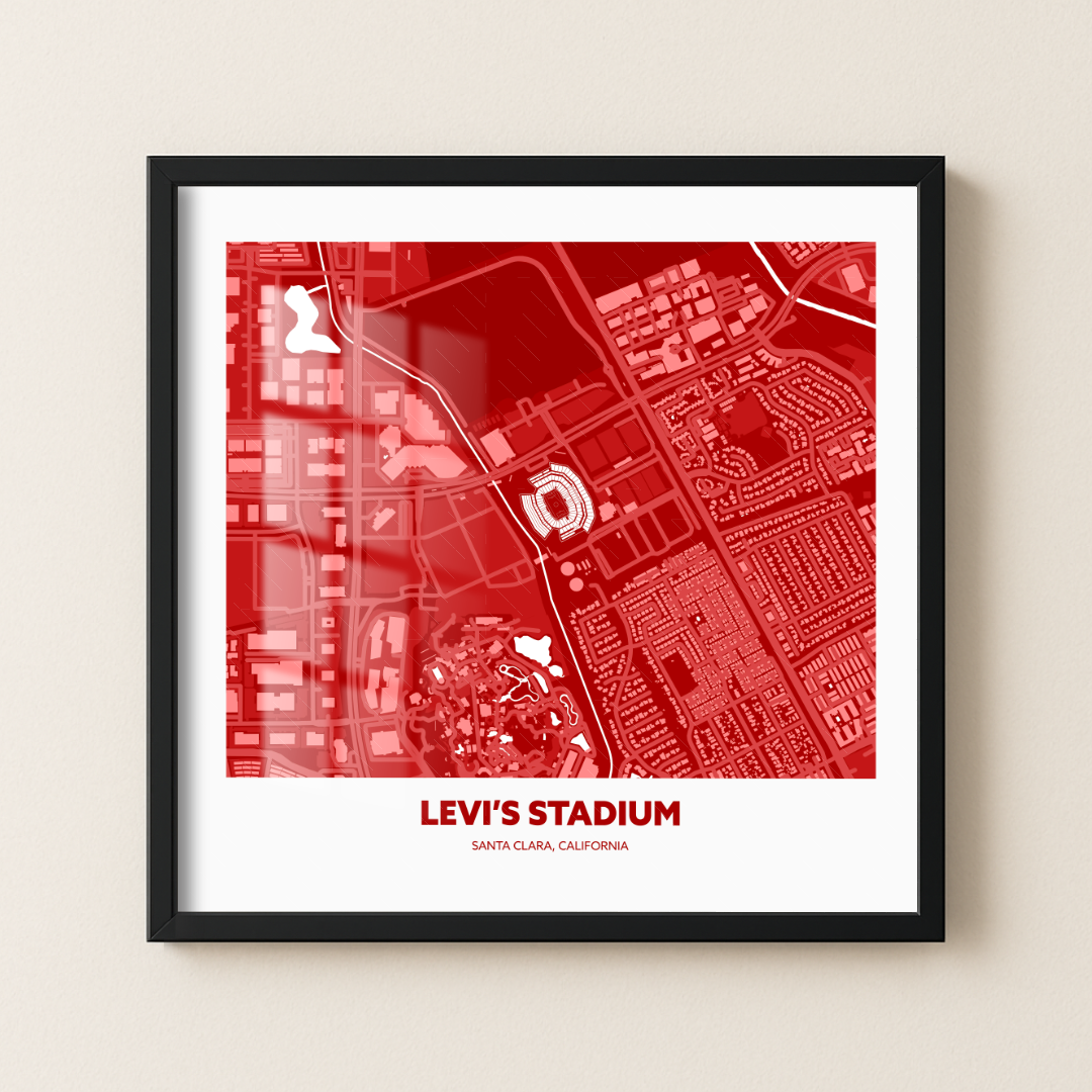 Levi's Soccer Stadium - City Map Dark