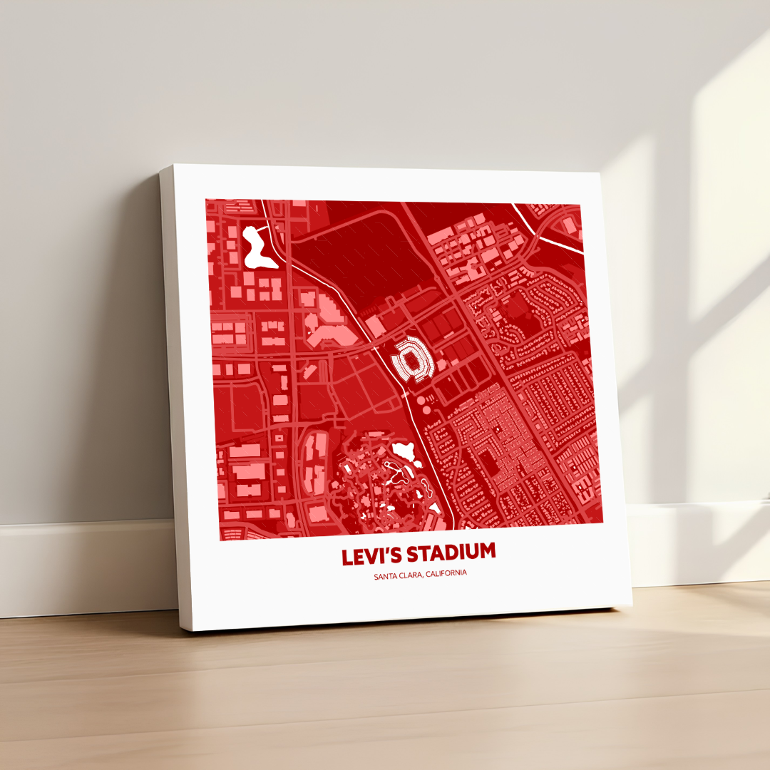 Levi's Soccer Stadium - City Map Dark