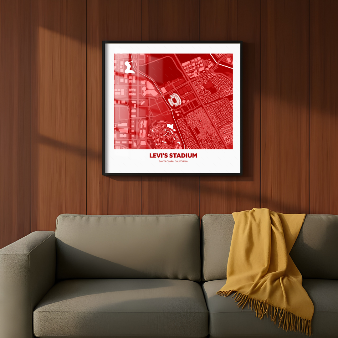 Levi's Soccer Stadium - City Map Dark