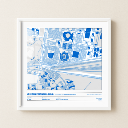 Lincoln Financial Field Soccer Stadium - City Map Light