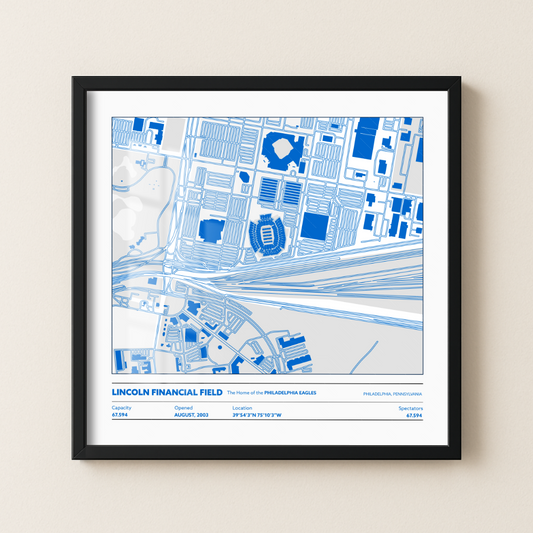 Lincoln Financial Field Soccer Stadium - City Map Light