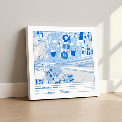 Lincoln Financial Field Soccer Stadium - City Map Light