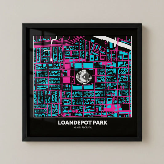 Loandepot Park - City Connect City Map Dark