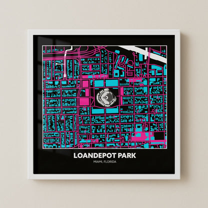 Loandepot Park - City Connect City Map Dark
