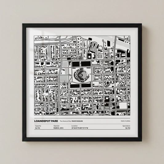 Loandepot Park Stadium - City Map Light