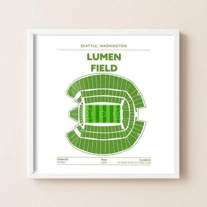 Lumen Field Soccer Stadium - Green Field Light
