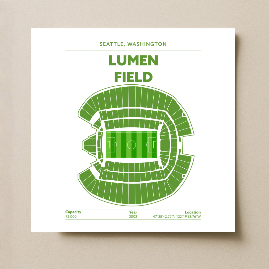 Lumen Field Soccer Stadium - Green Field Light