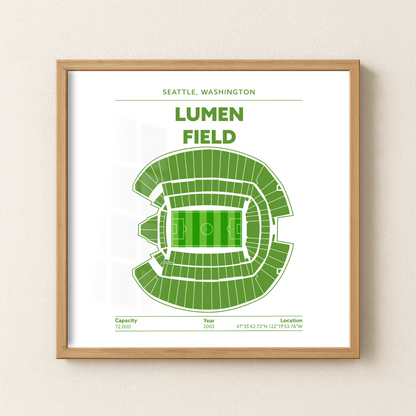Lumen Field Soccer Stadium - Green Field Light