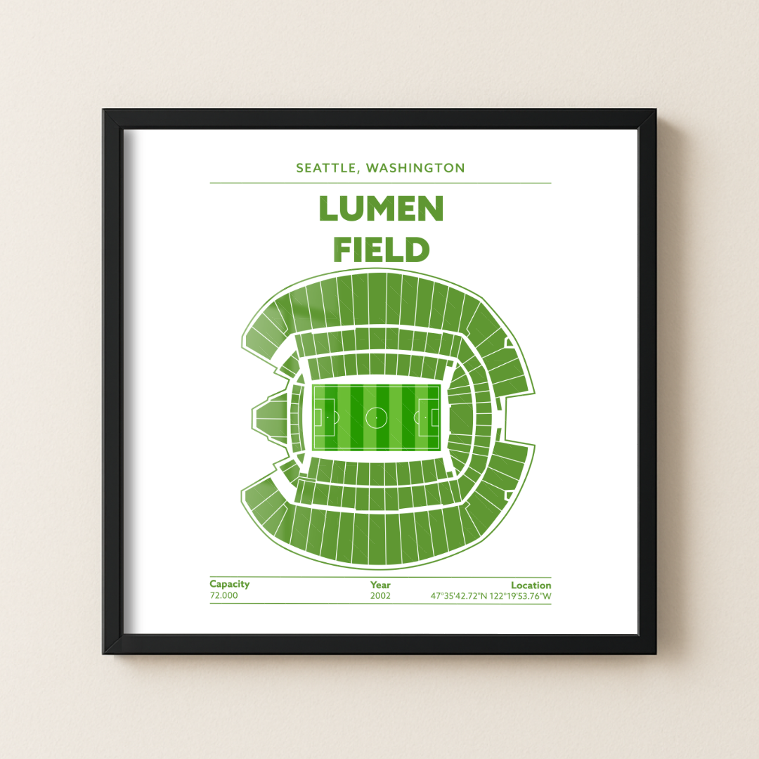 Lumen Field Soccer Stadium - Green Field Light