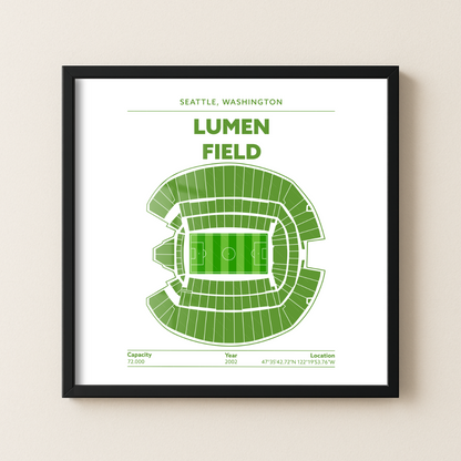 Lumen Field Soccer Stadium - Green Field Light