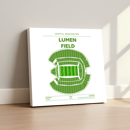Lumen Field Soccer Stadium - Green Field Light
