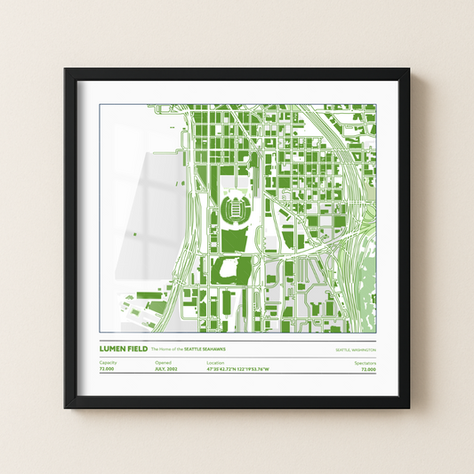 Lumen Field Soccer Stadium - City Map Light