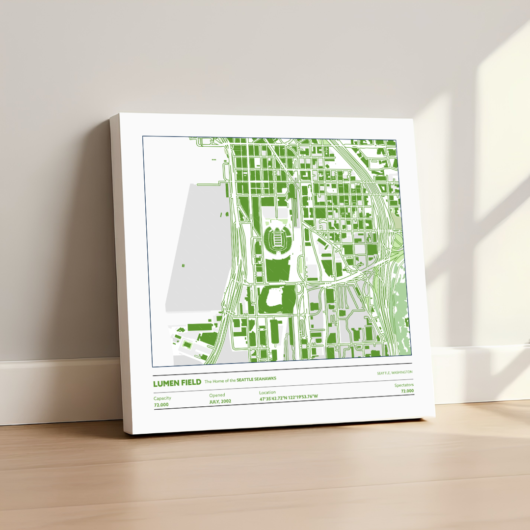 Lumen Field Soccer Stadium - City Map Light