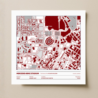 Mercedes Benz Soccer Stadium -City Map Light 1