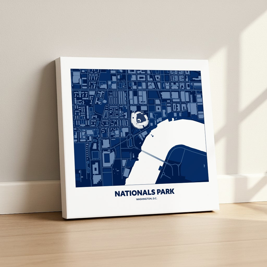 Nationals Park Stadium - City Map Dark