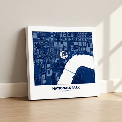 Nationals Park Stadium - City Map Dark