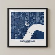 Nationals Park Stadium - City Map Dark