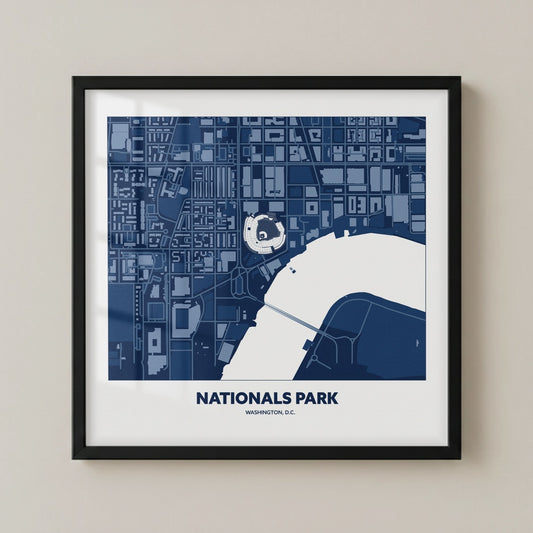 Nationals Park Stadium - City Map Dark