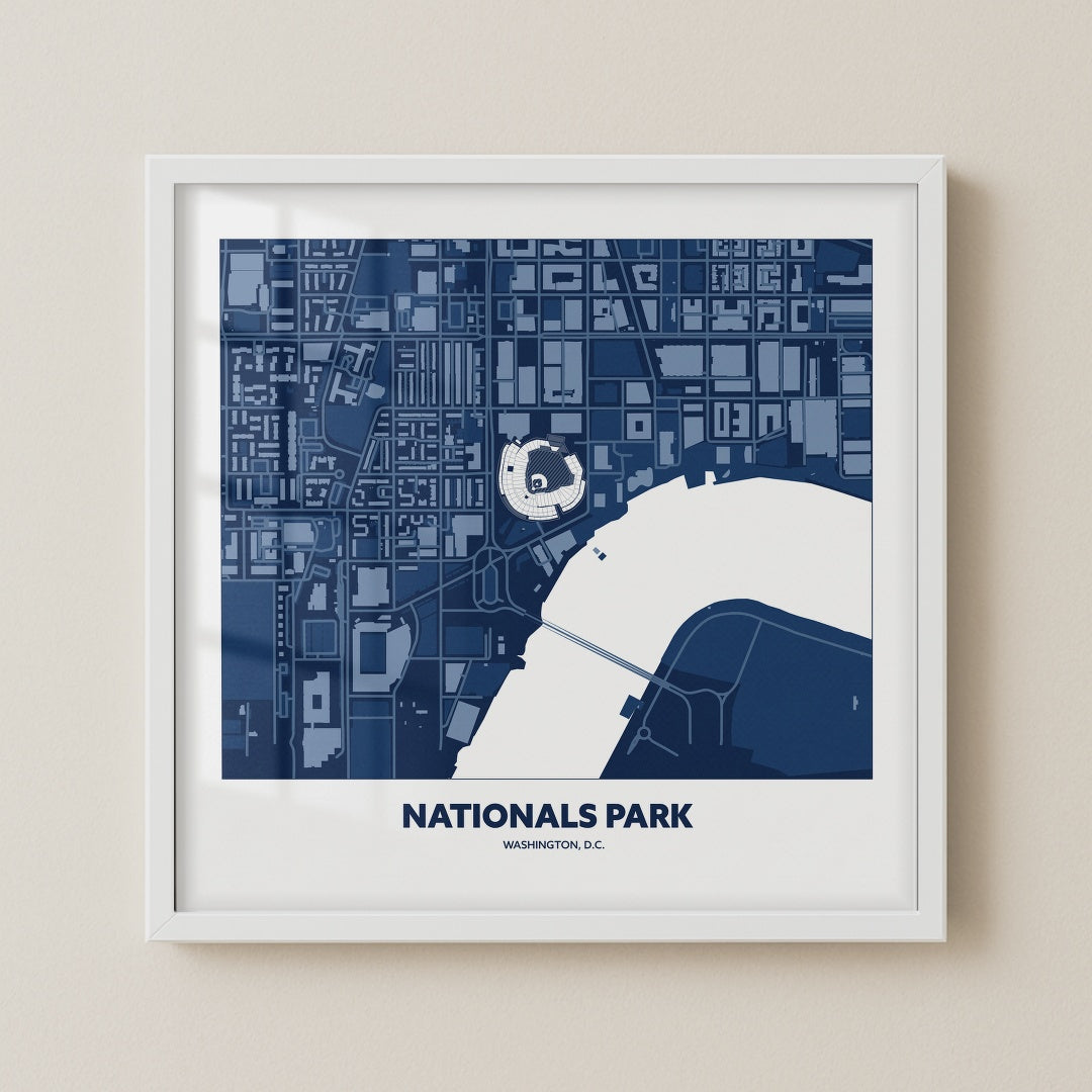 Nationals Park Stadium - City Map Dark