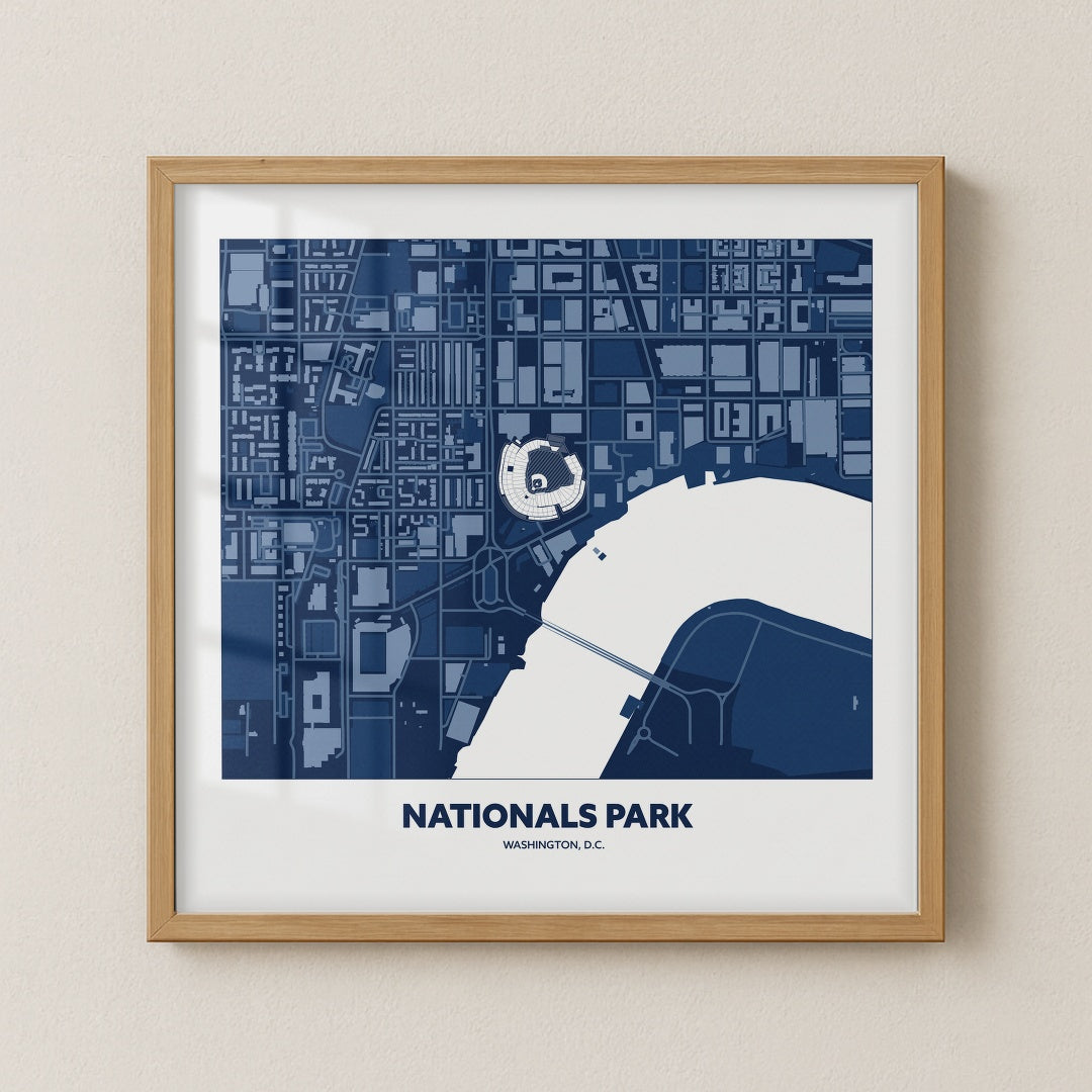 Nationals Park Stadium - City Map Dark