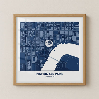 Nationals Park Stadium - City Map Dark