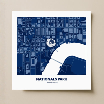 Nationals Park Stadium - City Map Dark