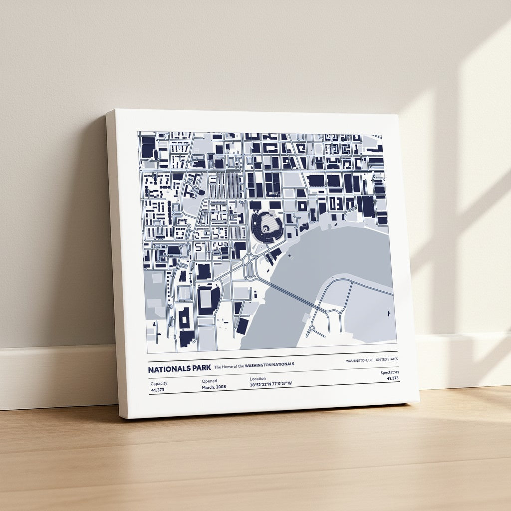 Nationals Park Stadium - City Map Light