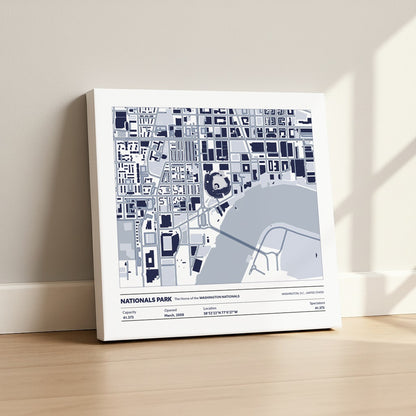Nationals Park Stadium - City Map Light