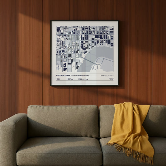 Nationals Park Stadium - City Map Light