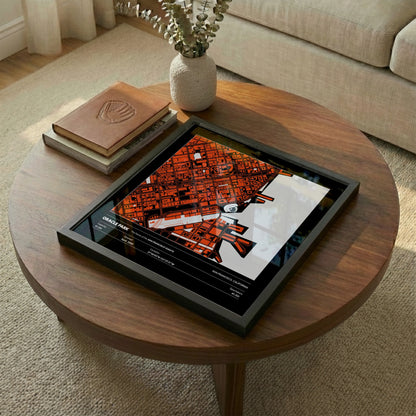 Oracle Park Stadium - City Map Dark v2