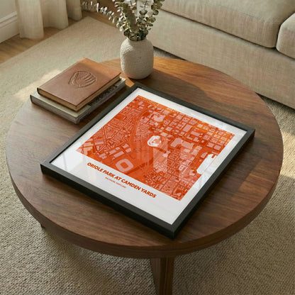 Oriole Park at Camden Yards Stadium - City Map Dark