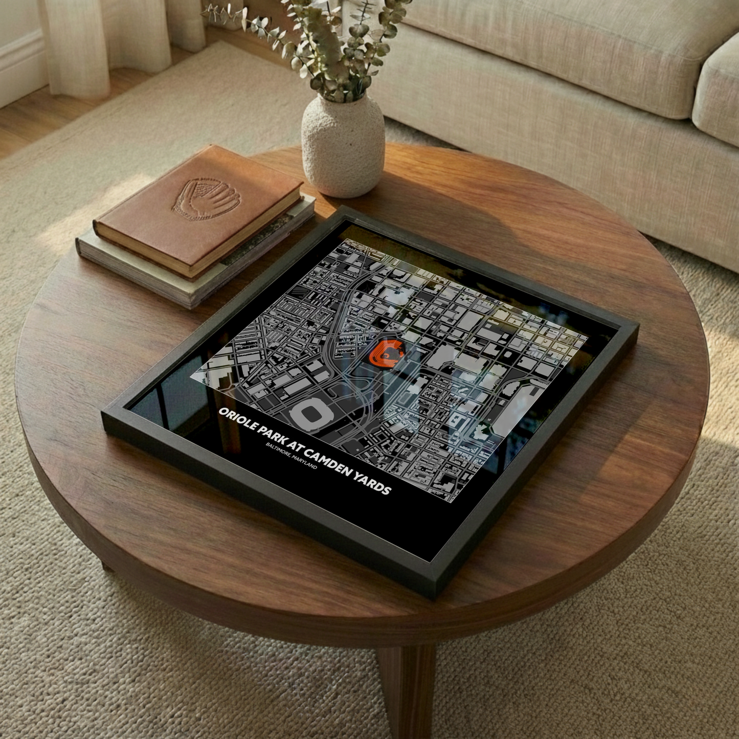 Oriole Park at Camden Yards Stadium - City Map Dark v2