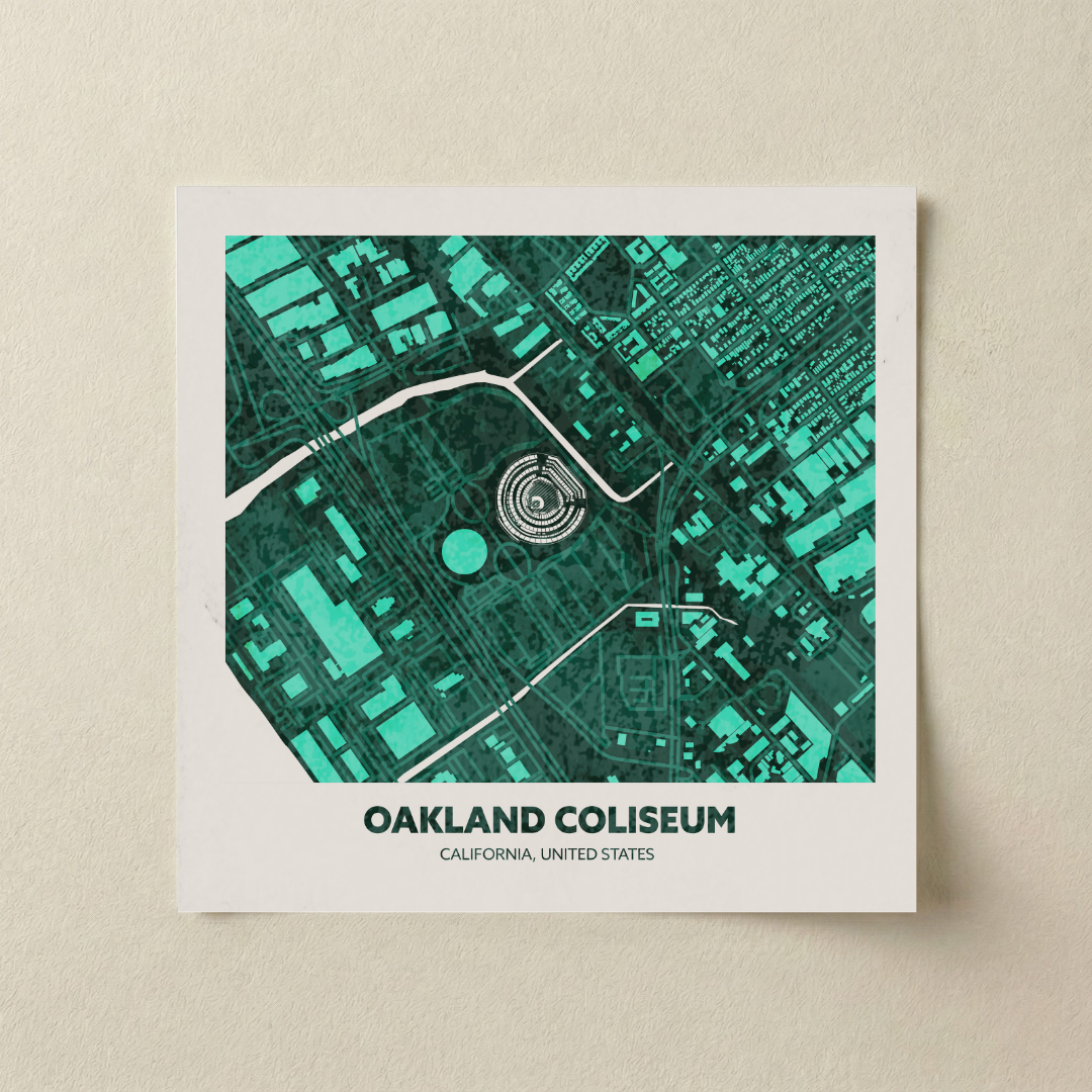Oakland Coliseum - Aerial Minimal