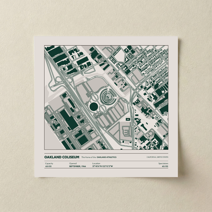 Oakland Coliseum - Aerial Detailed