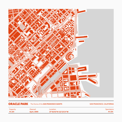 ORACLE PARK STADIUM Aerial - Detailed
