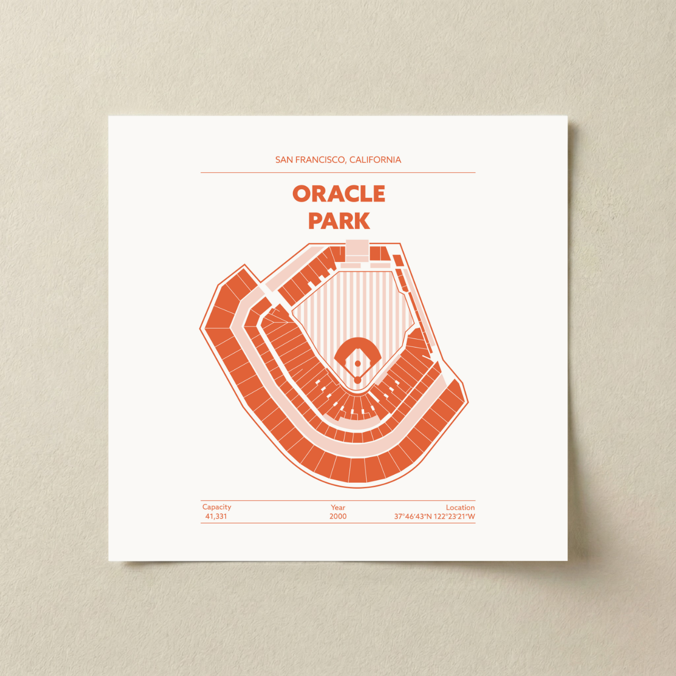 Oracle Park Stadium - Signature Minimal