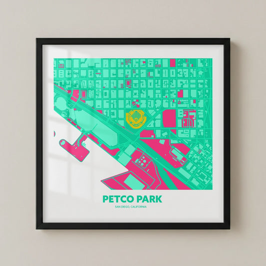 Petco Park Stadium - City Connect City Map Dark